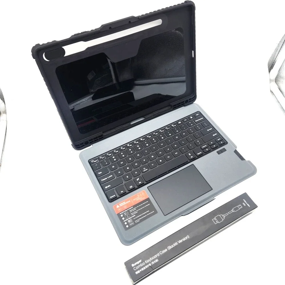 Nillkin Tab S9 FE Plus 12.4 Keyboard Case Trackpad Backlit‎ Rugged Cover
